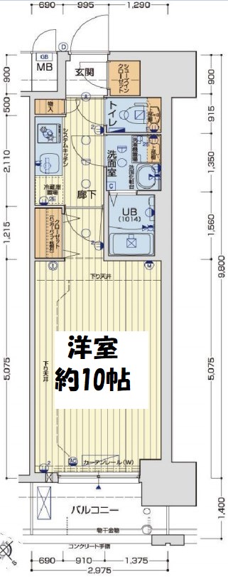 セオリー天神橋アベニール　間取り