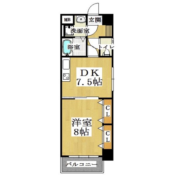 セントアミール南久宝寺　間取り