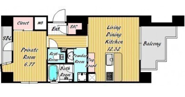 SHUNKI江戸堀　間取り