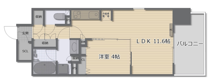 Vievle靭公園Ｑ　間取り