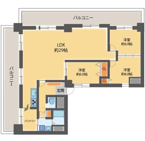ウエストリヴィエール　間取り