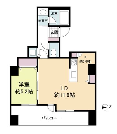 クロスレジデンス大阪新町　間取り