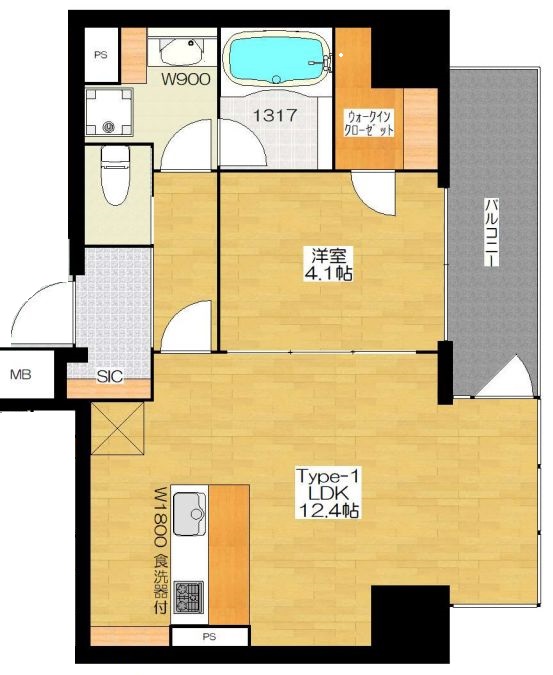 BRAVE常盤町Ⅱ　間取り