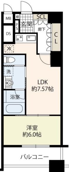 リーガル四ツ橋立売堀Ⅱ 間取り　