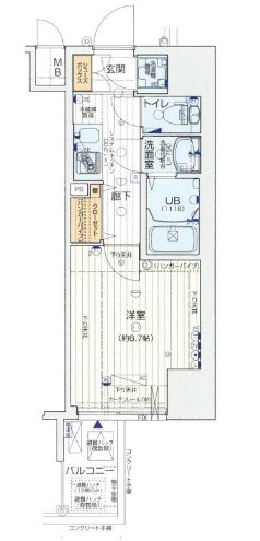 プレミアムコート谷町4丁目　間取り図