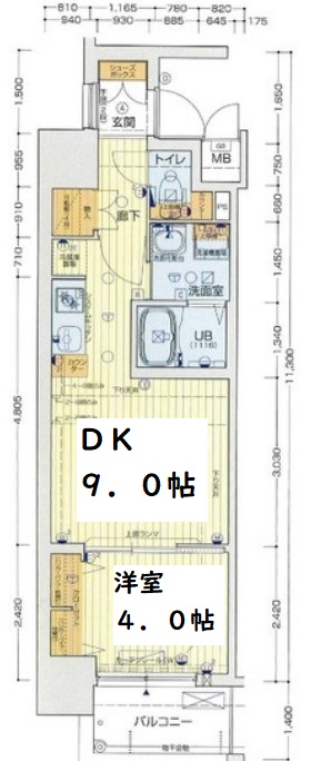 セオリー天神橋アベニール　間取り