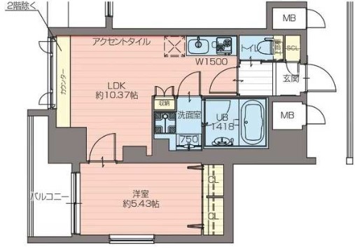 プレジオ難波ASIAN　間取り