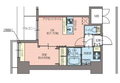 プレジオ難波ASIAN　間取り