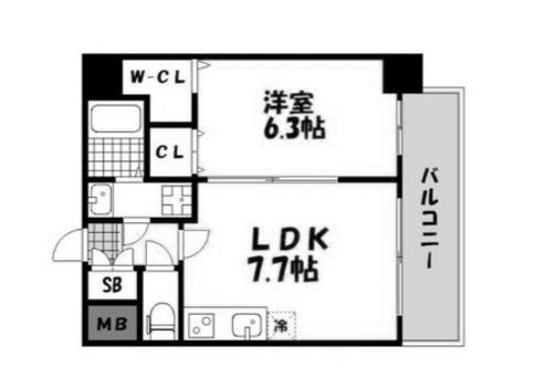エグゼ難波南Ⅱ　間取り