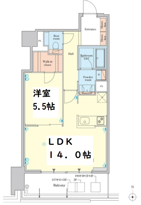 RJR堺筋本町タワー　間取り