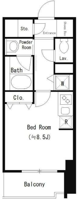 パークキューブ北浜　　間取り