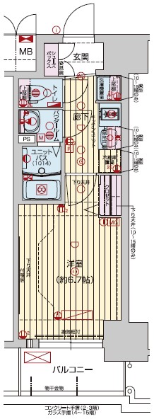 プレサンスOSAKA DOMECITY クロスティ　間取り