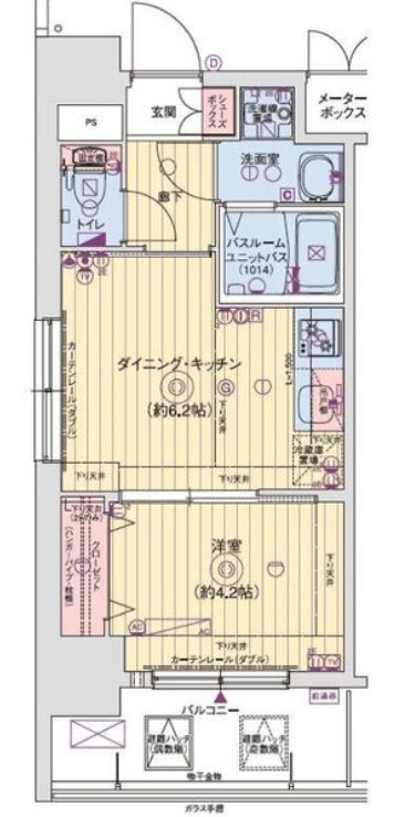 レオンヴァリエ大阪ベイシティ　間取り図