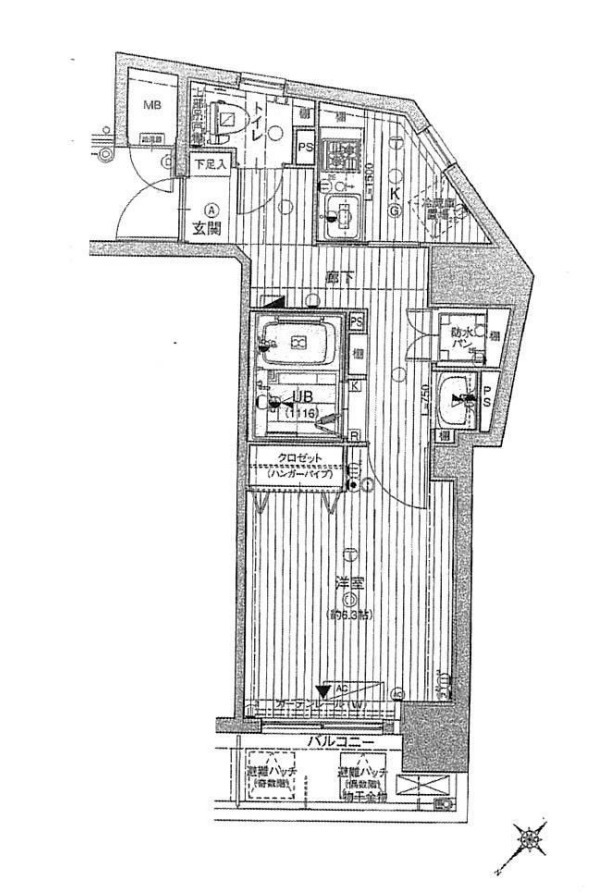 エイペックス中之島南　間取り