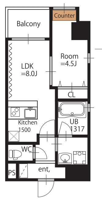 アミティエ扇町リアン　間取り