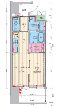 ファーストフィオーレ難波フォート　間取り