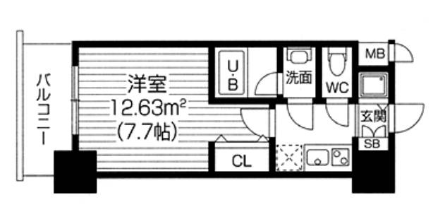 S-RESIDENCE福島Luxe　間取り