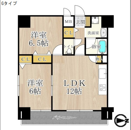 ブリリアン夕陽丘　間取り