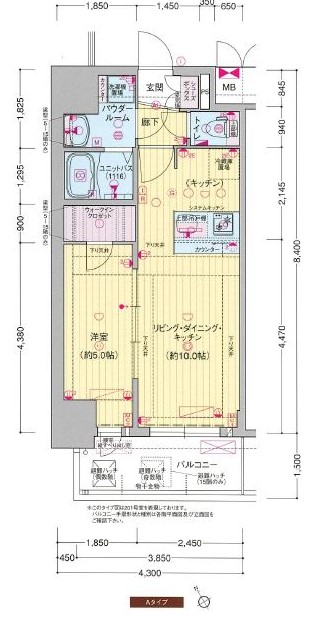 プレサンス大国町ラヴェ二―ル　間取り