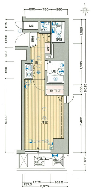 プレサンス難波WEST　間取り