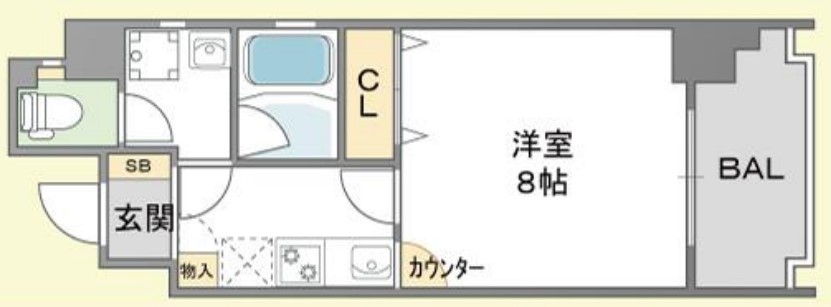 キャナルコート内久宝寺　間取り