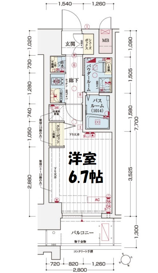 エステムコート阿波座プレミアム　間取り