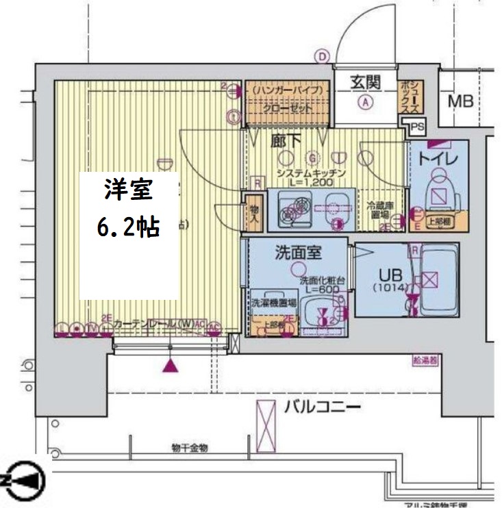 LUXE難波EAST　間取り