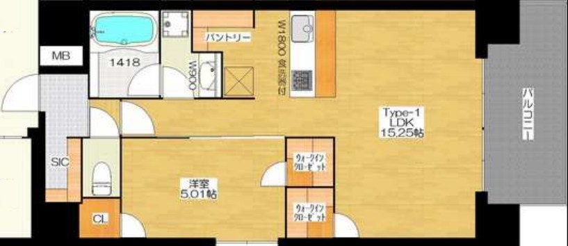 BRAVE新町　間取り