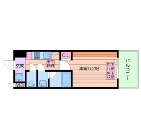 スプランディッド難波Ⅱ　間取り