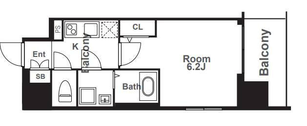 エスリード本町靭公園レジデンス　間取り