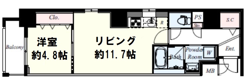 ミラノ堺筋　間取り図