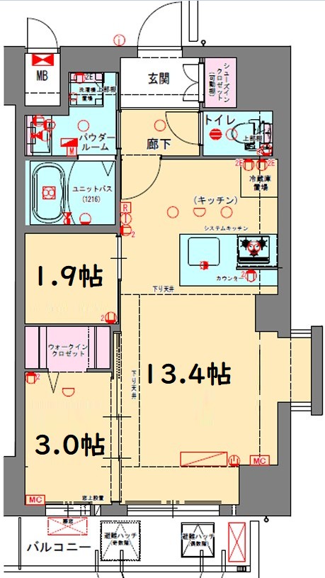 プレサンスNEO九条ディアシス　間取り