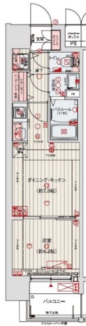 レオンコンフォート梅田北　間取り