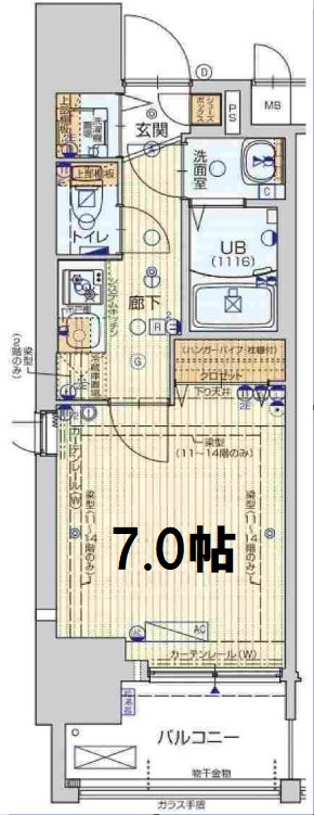 フォーリアライズ南堀江ヴィータ　間取り