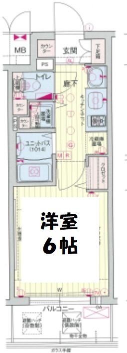 プレサンス堺筋本町フィリア 間取り