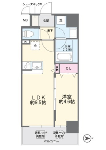 Ｆｕｋｕ島之内　間取り