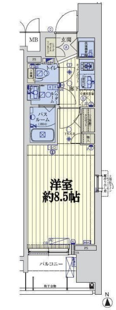 スワンズシティ心斎橋ルーノ　間取り
