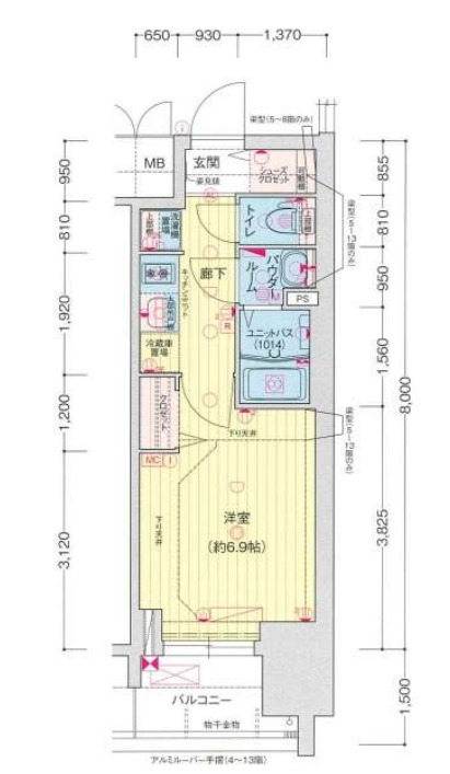 プレサンス東別院駅前Ⅱ　間取り