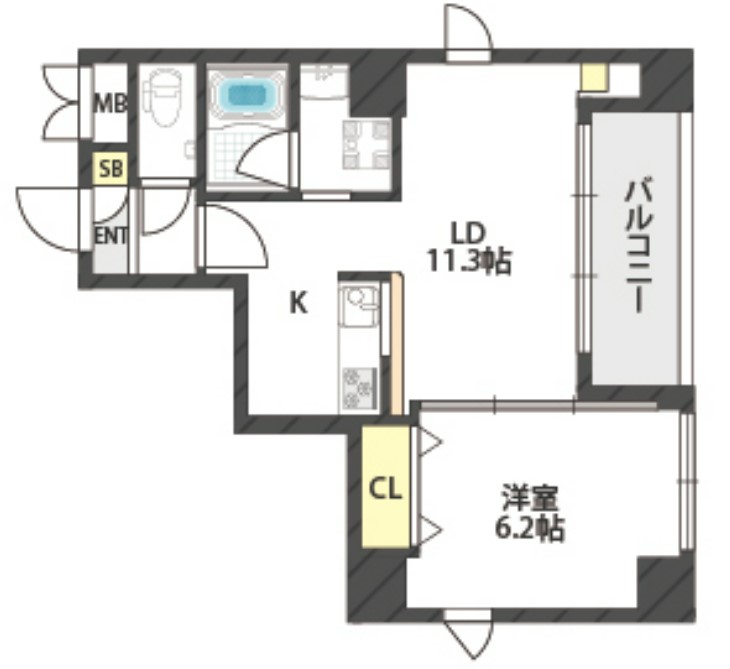 ルリーフ真法院　間取り