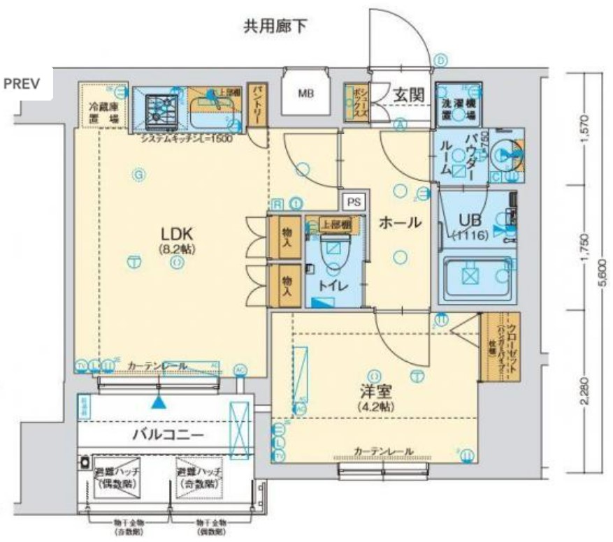 ファーストフィオーレ阿波座アクア　間取り