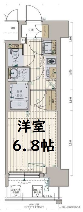 ファーストフィオーレ難波南パークサイド　間取り