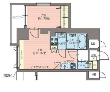 プレジオ難波ASIAN　間取り