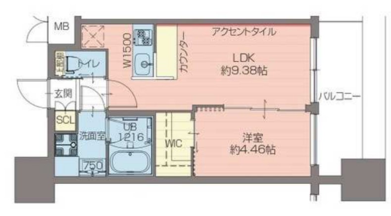 プレジオ難波EURO　間取り