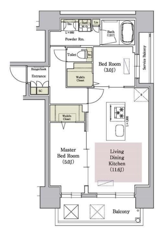 アーバネックス南新町　間取り
