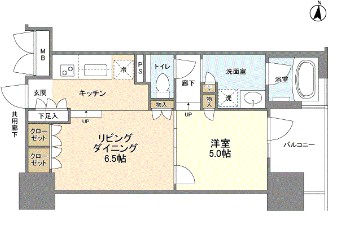 THE HIGH 堀江　間取り