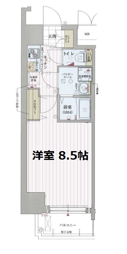 レジュールアッシュ松屋町 間取り