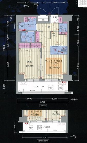プレサンス大阪城パークプレイス　間取り
