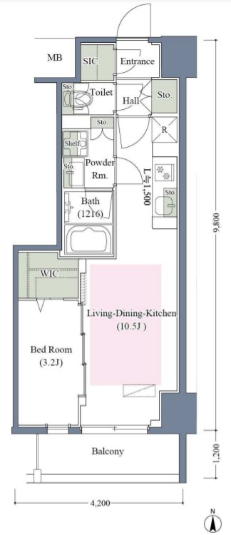 クロスレジデンス阿波座（旧アーバネックス阿波座駅前）　間取り