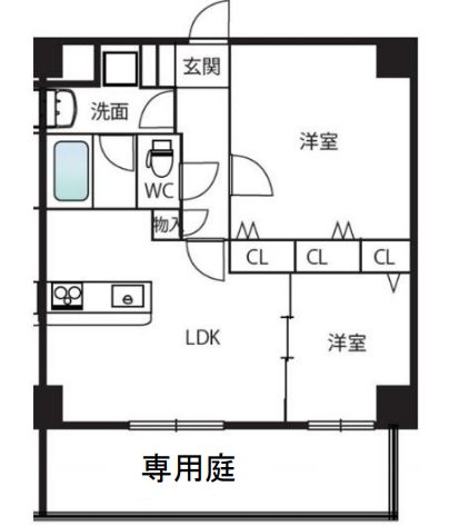 ガーデンレジデンス田川　間取り
