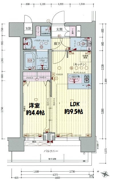 プレサンス大阪天満リバーシア　間取り図